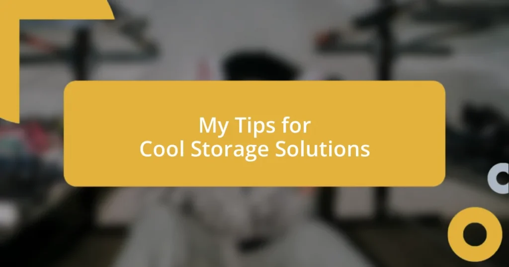 My Tips for Cool Storage Solutions